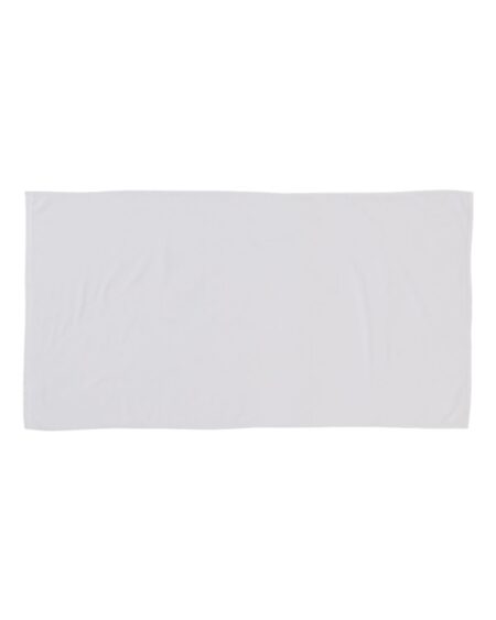 White rectangular sublimation velour beach towel
