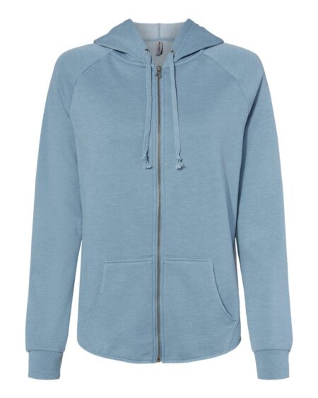 Independent Trading Co. PRM2500Z Women’s California Wave Wash Full-Zip Hooded Sweatshirt