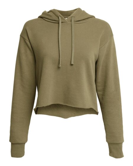 Next Level 9384 Women’s Laguna Sueded Raw Edge Crop Hoodie Sweatshirt