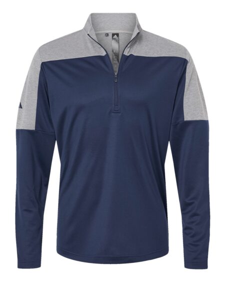 Adidas A552 Men’s Ultimate365 Lightweight Colorblocked Quarter-Zip Pullover