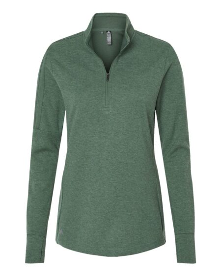 Adidas A555 Women’s 3-Stripes Quarter-Zip Sweater Pullover