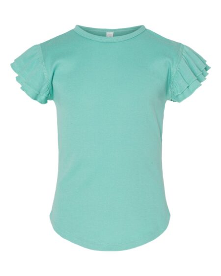 Rabbit Skins 3339 Toddler Flutter Sleeve Tee