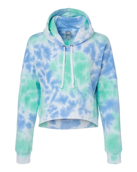 J. America 8853 Women’s Crop Hooded Sweatshirt