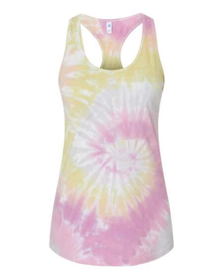 Colortone 3400 Women’s Tie-Dyed Racerback Tank Top