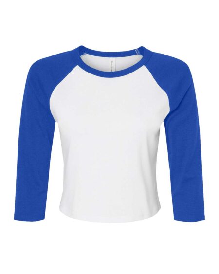 BELLA + CANVAS 1200 Women’s Micro Rib Three-Quarter Raglan Sleeve Baby Tee
