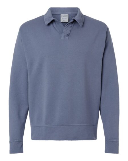 ComfortWash by Hanes GDH490 Unisex Garment-Dyed Polo Collar Sweatshirt