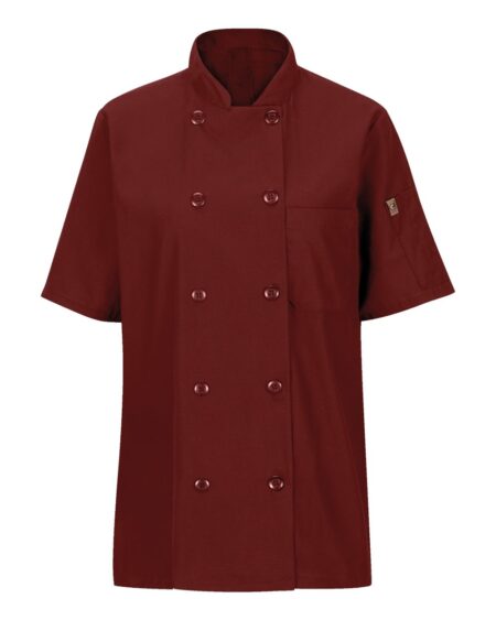Chef Designs 045X Women’s Mimix™ Short Sleeve Chef Coat with OilBlok