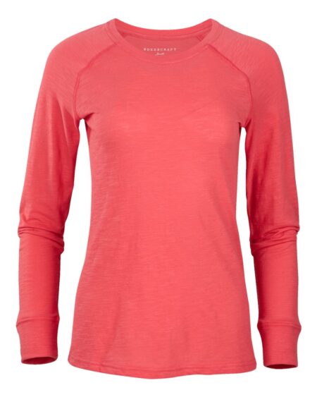Boxercraft BW3166 Women’s Solid Preppy Patch Long Sleeve T-Shirt