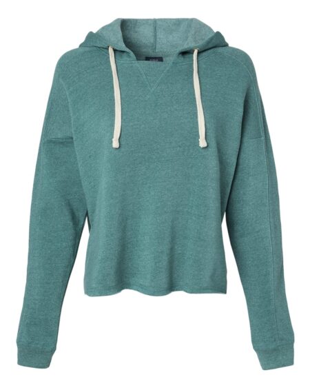 MV Sport W23101 Women’s Angel Fleece Crop Hooded Sweatshirt