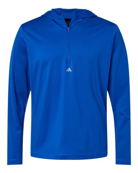 Adidas A596 Men’s Lightweight Quarter-Zip Hooded Pullover