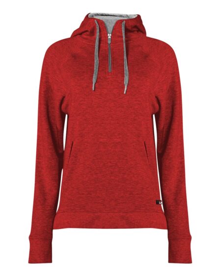 Badger 1051 Women’s FitFlex French Terry Quarter-Zip Hooded Pullover