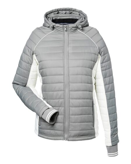 Nautica N17187 Women’s Nautical Mile Hooded Puffer Jacket