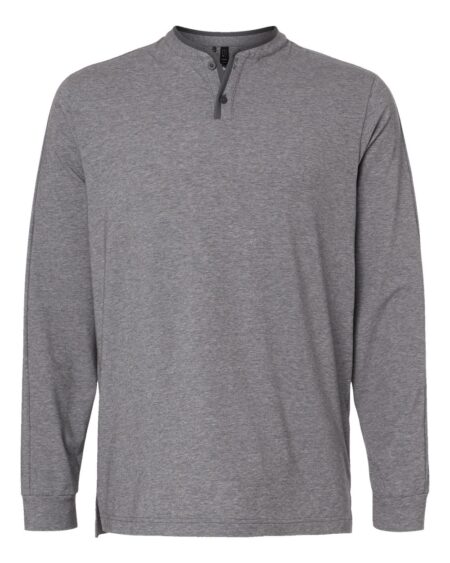 Adidas A597 Men’s Henley Long Sleeve T-Shirt