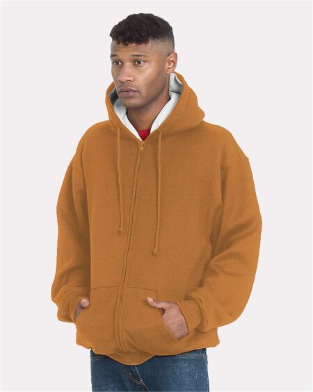 Bayside 940 Unisex USA-Made Super Heavy Thermal Lined Full-Zip Hooded Sweatshirt