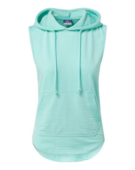 MV Sport W24131 Women’s Kinsley Sleeveless Hooded Sweatshirt