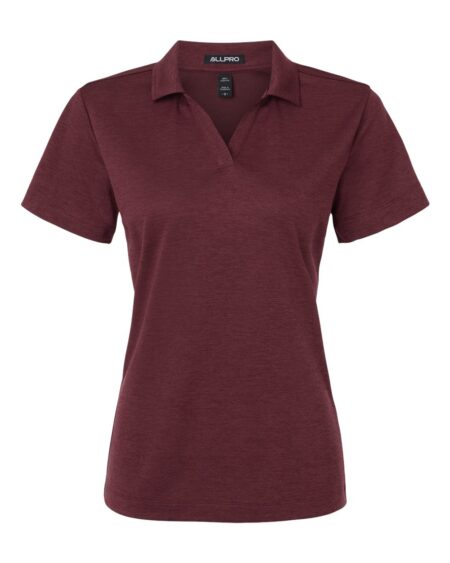 AllPro 4HM00L Women’s Pro-Lock Performance Mélange Polo