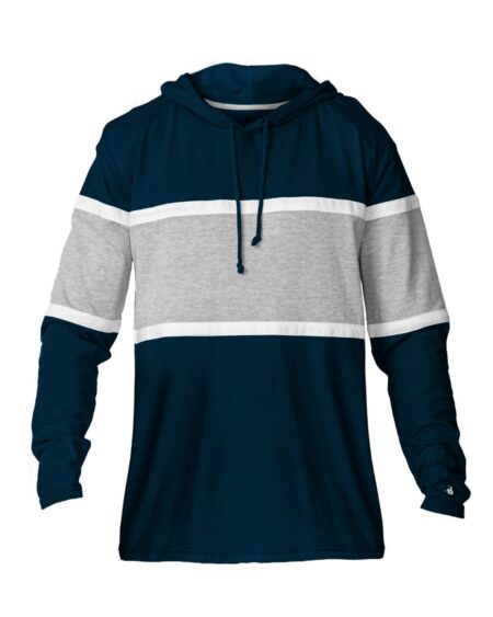 Badger 4981 Unisex United Hooded Long Sleeve T-Shirt