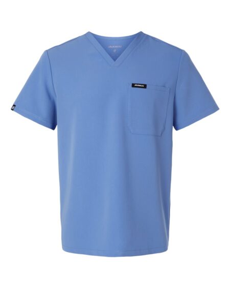 Jaanuu M10001 Men’s Holmes Everyday 1-Pocket Scrub V-Neck Top