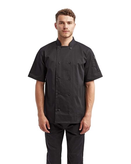 Artisan Collection by Reprime RP656 Unisex Short Sleeve Recycled Chef Coat