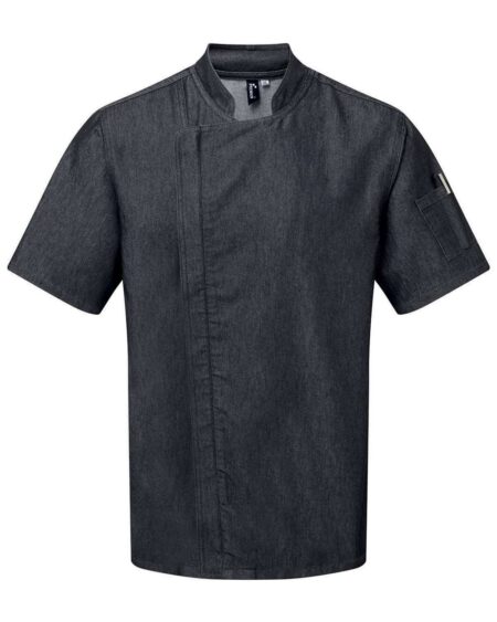 Artisan Collection by Reprime RP906 Unisex Zip-Close Short Sleeve Chef’s Coat
