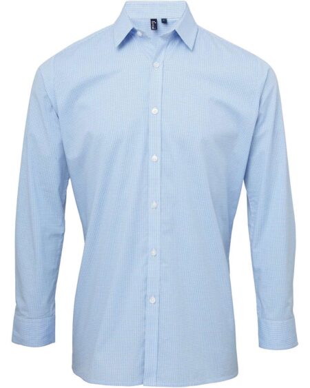 Artisan Collection by Reprime RP220 Men’s Microcheck Gingham Cotton Shirt