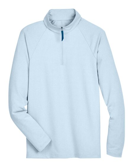 Devon & Jones DG480 Men’s CrownLux Performance® Clubhouse Micro-Stripe Quarter-Zip Pullover