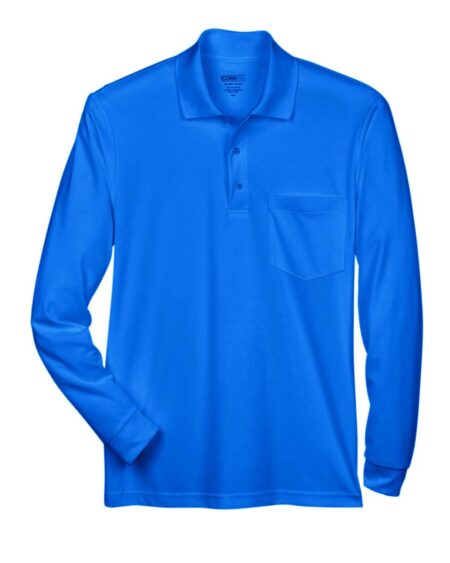 CORE365 88192P Men’s Pinnacle Performance Long Sleeve Piqué Polo with Pocket