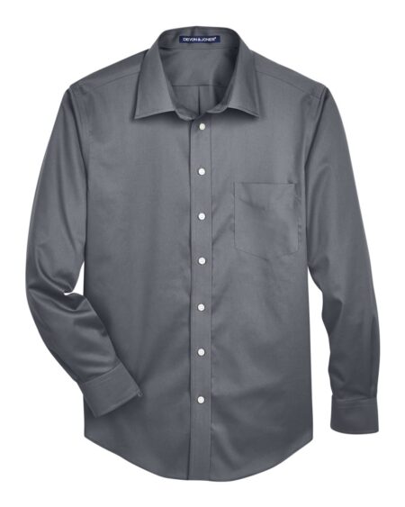 Devon & Jones DG530 Men’s Crown Collection® Solid Stretch Twill Woven Dress Shirt