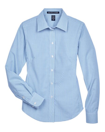 Devon & Jones D640W Women’s Crown Collection® Gingham Check Woven Dress Shirt