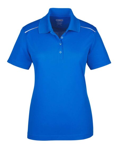 CORE365 78181R Women’s Radiant Performance Piqué Polo with Reflective Piping