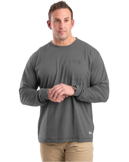 Berne Apparel BSM39 Men’s Performance Long Sleeve Pocket T-Shirt