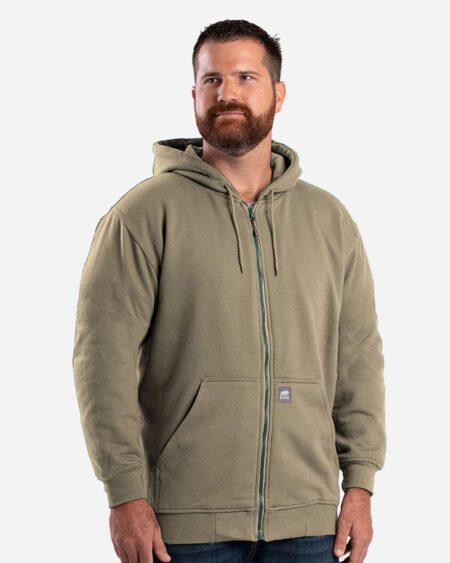 Berne Apparel SZ101T Men’s Tall Heritage Thermal-Lined Full-Zip Hooded Sweatshirt