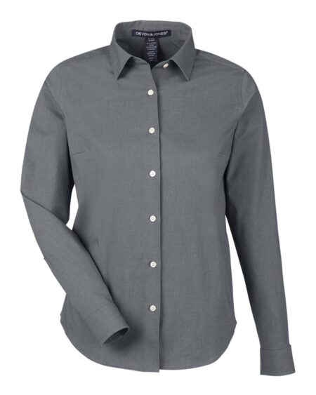Devon & Jones DG505W Women’s CrownLux Performance® Spencer Poplin Dress Shirt