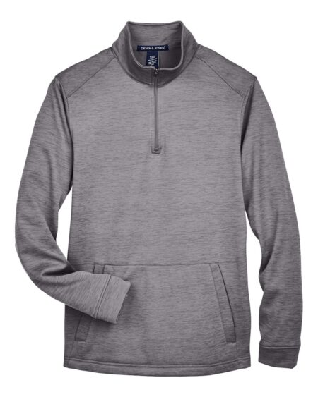Devon & Jones DG798 Men’s Newbury Mélange Fleece Quarter-Zip Pullover