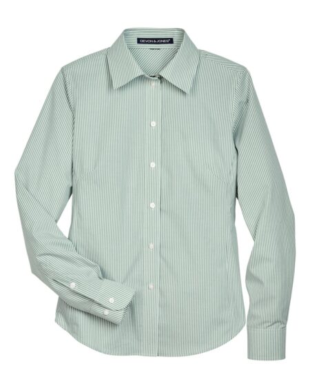 Devon & Jones D645W Women’s Crown Collection® Banker Stripe Woven Dress Shirt