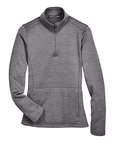 Devon & Jones DG798W Women’s Newbury Mélange Fleece Quarter-Zip Pullover