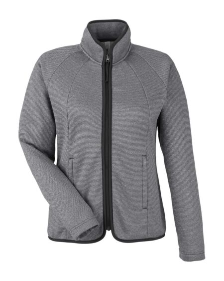 CORE365 CE72W Women’s Venture Heathered Stripe Full-Zip Jacket
