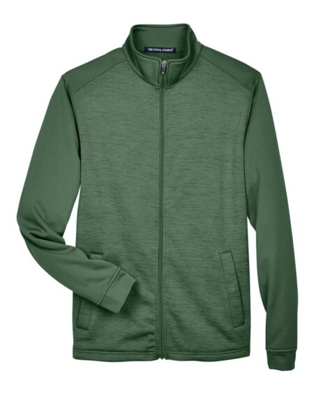 Devon & Jones DG796 Men’s Newbury Colorblock Mélange Fleece Full-Zip jacket