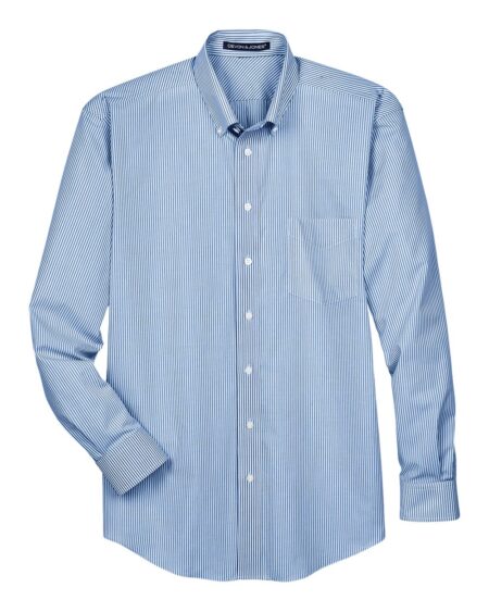 Devon & Jones D645 Men’s Crown Collection® Banker Stripe Woven Dress Shirt