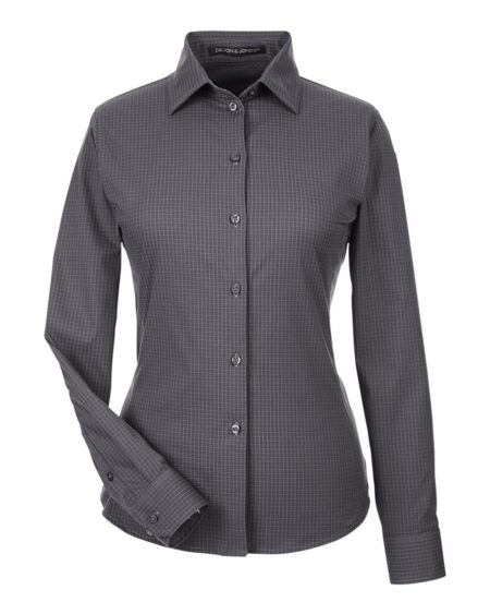 Devon & Jones DG535W Women’s CrownLux Performance® Tonal Mini Check Woven Dress Shirt