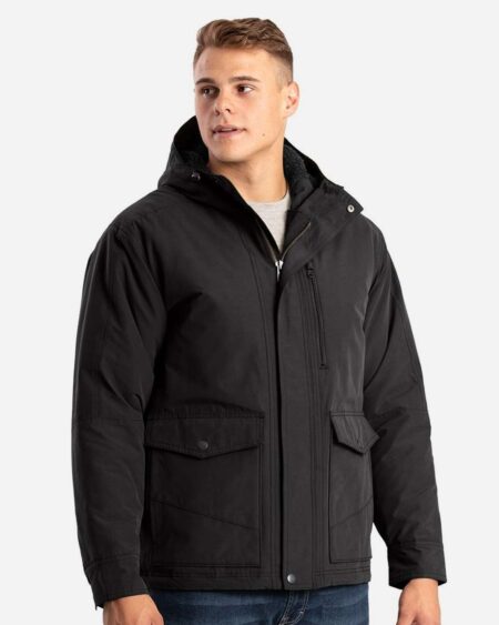 Berne Apparel HJ67 Men’s Highland Quilt-Lined Micro-Duck Hooded Jacket
