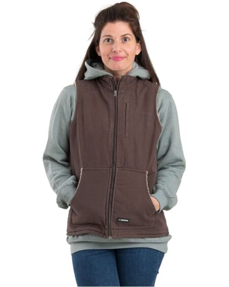 Berne Apparel WV15 Women’s Sherpa-Lined Softstone Duck Vest