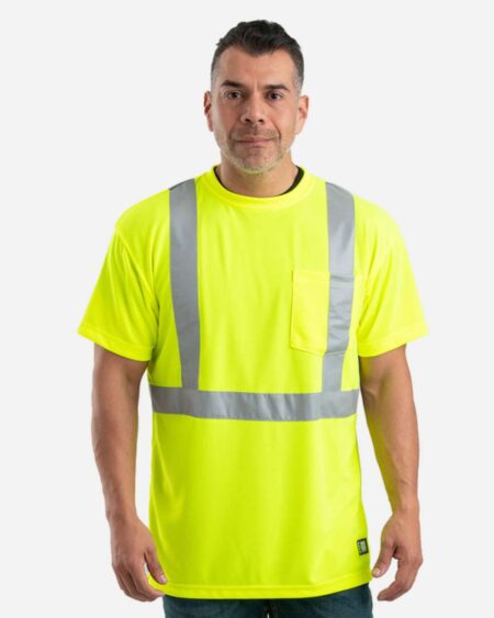 Berne Apparel HVK012T Men’s Tall Hi-Vis Class 2 Performance T-Shirt