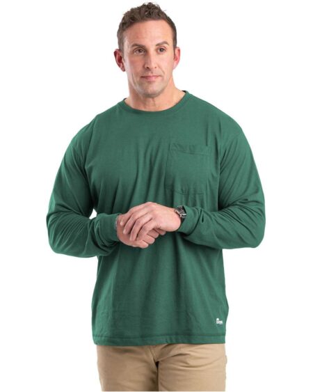 Berne Apparel BSM39T Men’s Tall Performance Long Sleeve Pocket T-Shirt