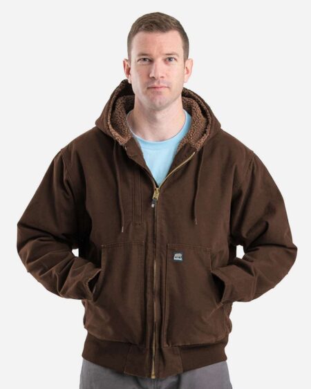 Berne Apparel HJ317 Men’s Highland Flex180® Washed Duck Hooded Work Jacket
