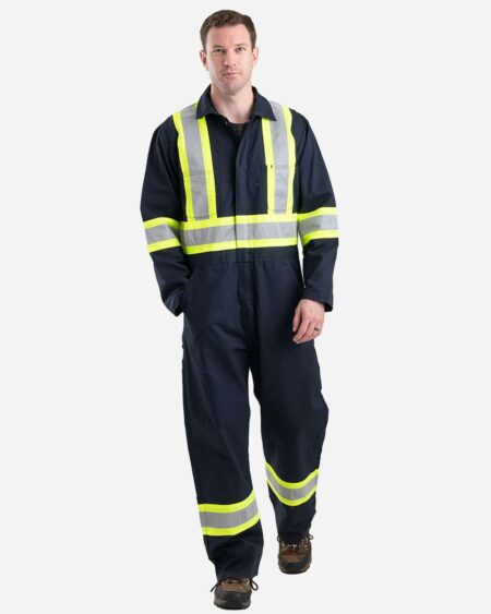 Berne Apparel HVC250 Men’s Safety Striped Unlined Coverall