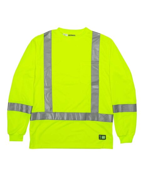 Berne Apparel HVK013 Men’s Hi-Vis Class 3 Performance Pocket T-Shirt