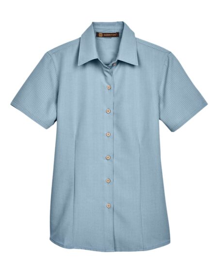 Harriton M560W Women’s Barbados Textured Camp Shirt