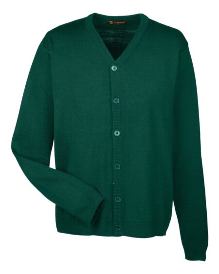 Harriton M425 Men’s Pilbloc™ V-Neck Button Cardigan Sweater