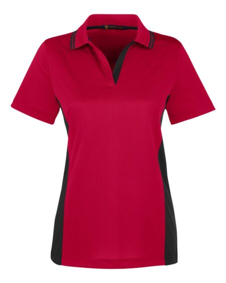 Harriton M386W Women’s Flash Snag Protection Plus IL Colorblock Polo
